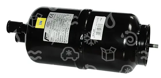 sběrač chladiva,  2,3 l, vstup 18 mm ODM, výstup 18 mm ODM, M8, 34 bar